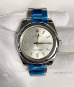 Clone Rolex Oyster Perpetual Watch 41MM Silver Dial Oyster Band